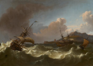 BACKHUYSEN, Ludolf – Ships in a stormy sea