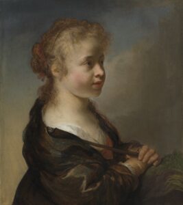 FLINCK, Govaert – Portrait of a girl as shepherdess