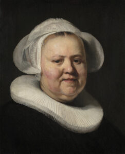 BACKER, Jacob_Portrait of a woman with a white cap