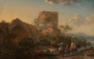 BERCHEM, Nicolaes Pietersz – Italianate landscape with a ruin