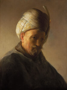 REMBRANDT Harmensz van Rijn – Bust of an old man with turban