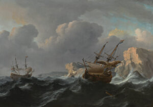 SMIT, Aernout – Ships on a stormy sea